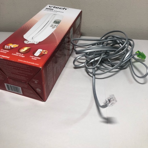 Corded Trimstyle Phone (CD1113WT) - with Caller Identification White Extra Chord - Picture 2 of 13